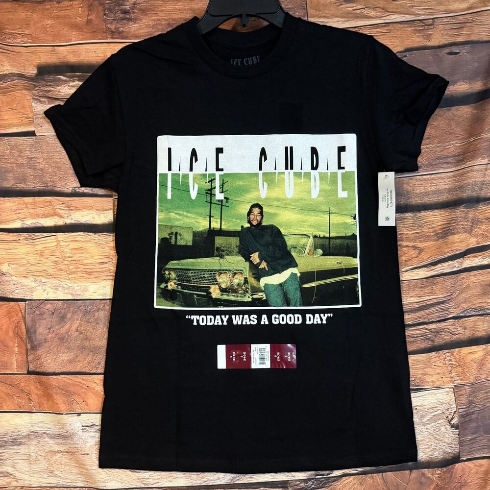 ICE CUBE T-Shirt Men's Black Small S Cotton Hip Hop Today Was A Good Day